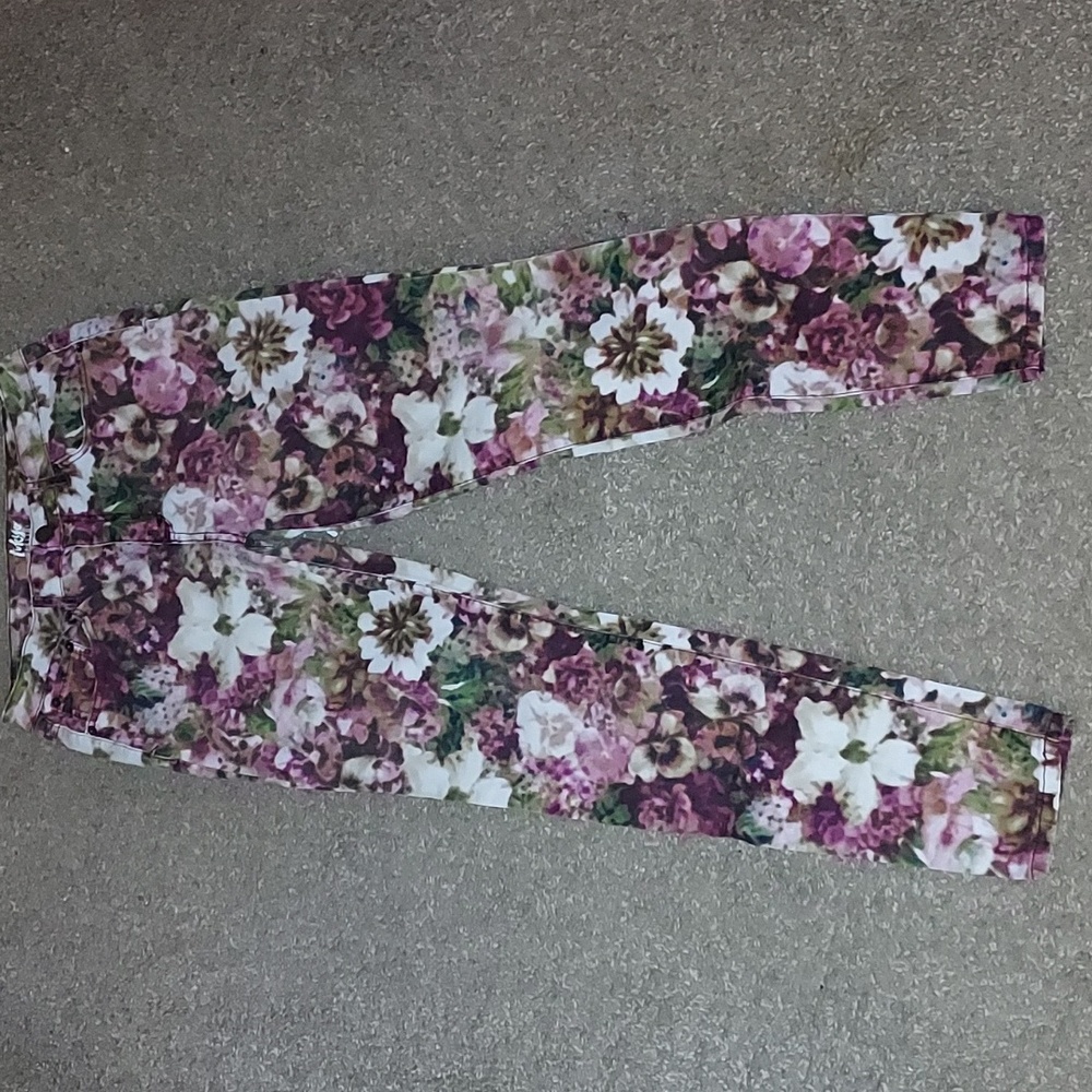 Tokyo Darling Purple Floral High Waisted Jeggings
